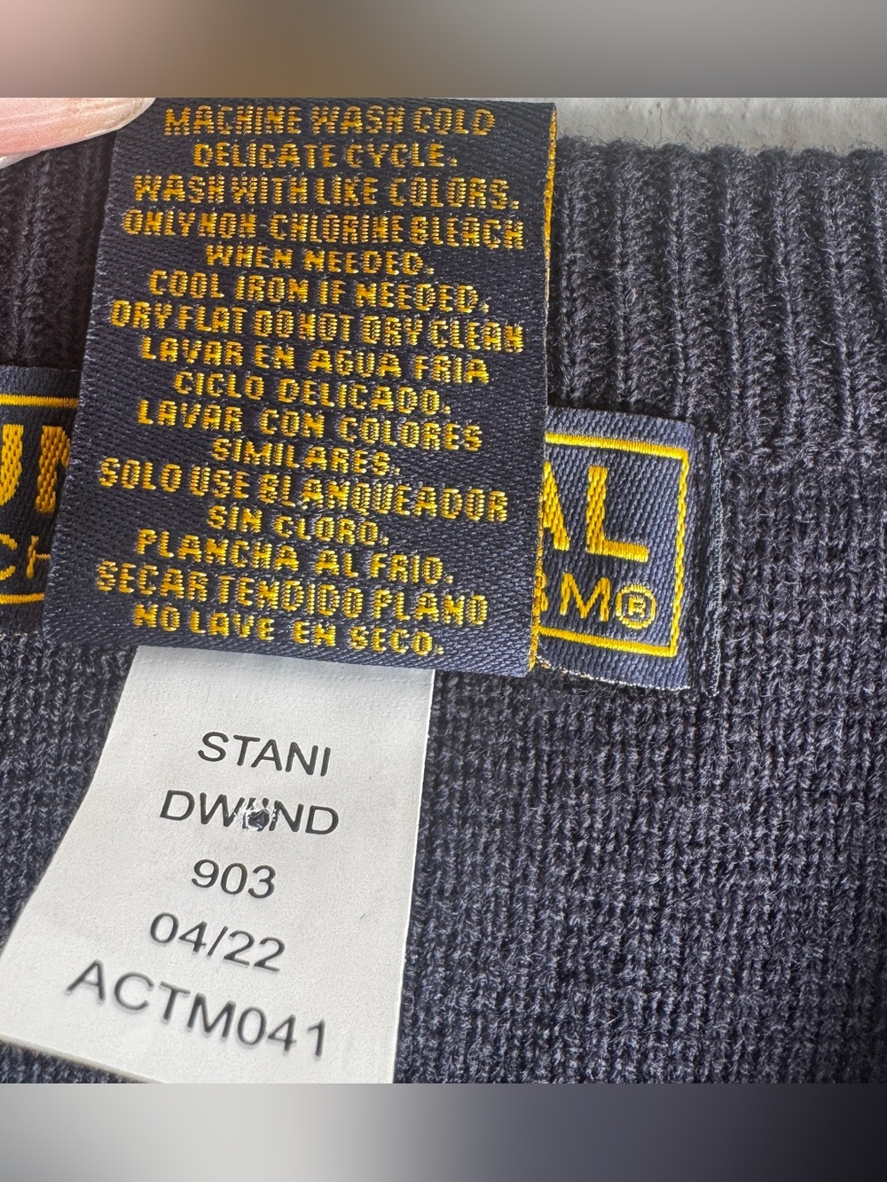 Universal Men's Dark Navy V-Neck Sweater Vest Small - Picture 4 of 4